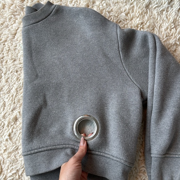 T By Alexander Wang Cropped Sweatshirt - Picture 2 of 4